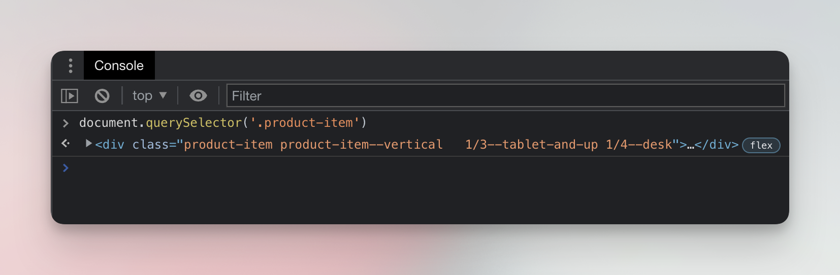 Query a selector with JavaScript